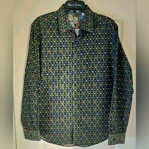 Robert Graham Multicolor Patterned Shirt Size Large New Without Tags.